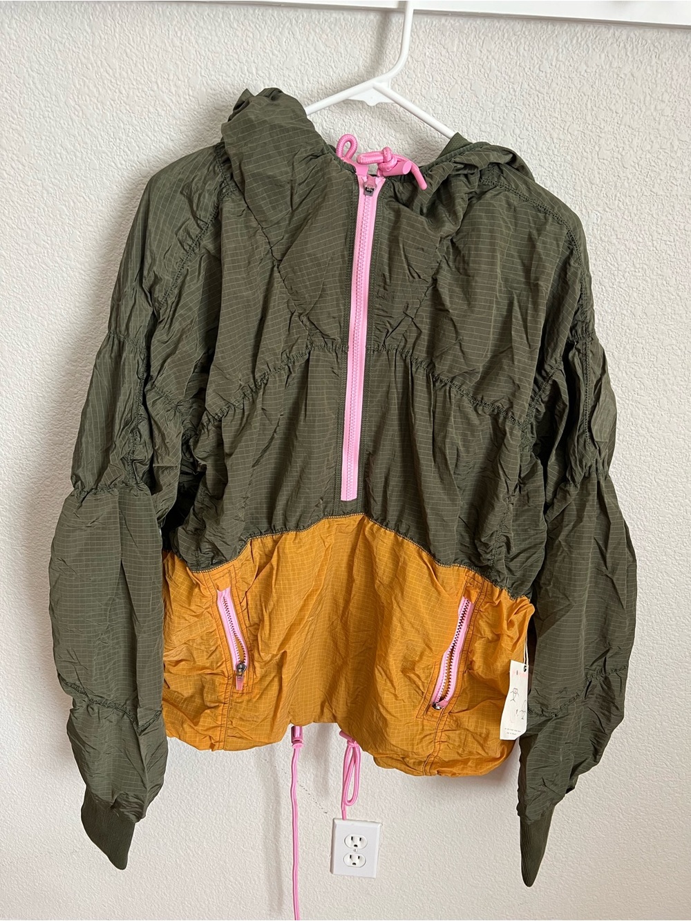 NWOT Free People Movement Happy Camper Windbreaker Jacket size XL